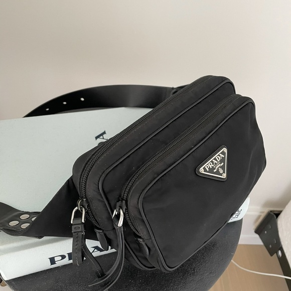 Prada Nylon Tessuto Nylon stud belt bag - Picture 2 of 5